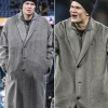 Erling Haaland Etihad Stadium Grey oversized coat