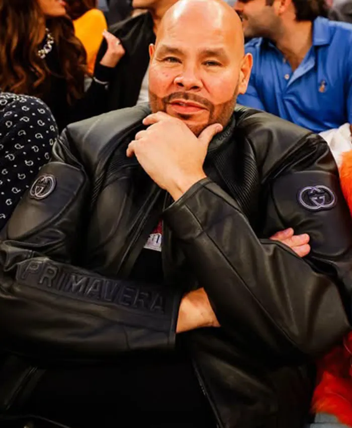 Fat Joe NY Knicks Game Ring Night Madison Square Garden 2026 Black Leather Jacket