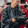 Formula 1 Singapore Grand Prix 2026 Felix Black Leather Biker Jacket Front