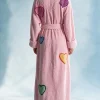 Fran Drescher The Nanny Hearts Pink Robe Back View