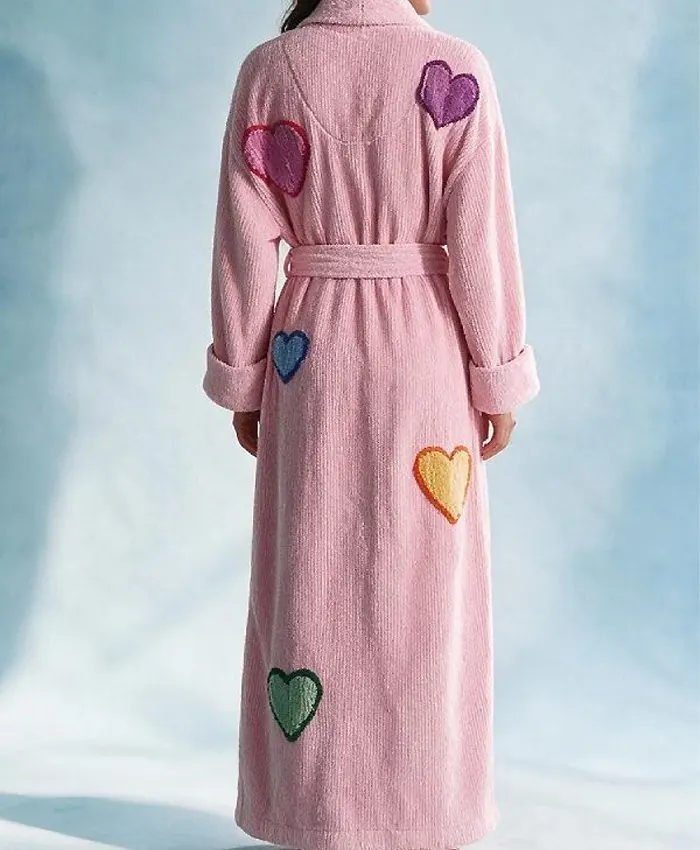 Fran Drescher The Nanny Hearts Pink Robe Back View