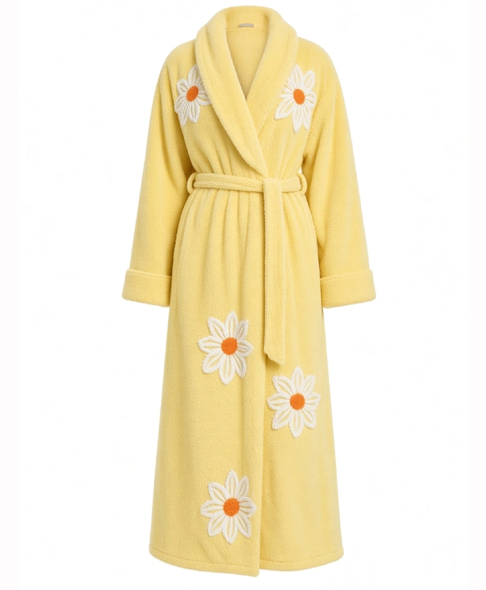 Fran-Drescher-The-Nanny-S03-Fran-Fine-Daisies-Print-Yellow-Robe