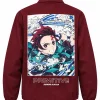 Get Now Primitive x Demon Slayer Tanjiro Kamado Maroon Utility Jacket for Men and Women