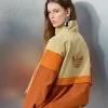 Get The Adidas Originals x Asos Overhead Colorblock Orange Track Jacket Back View