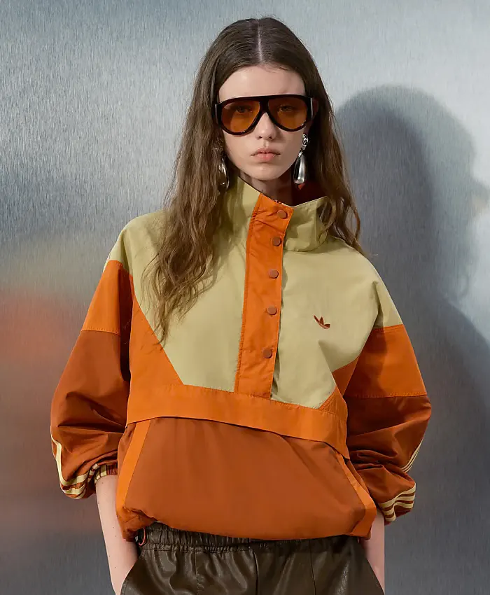 Get The Adidas Originals x Asos Overhead Colorblock Orange Track Jacket