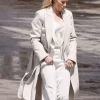 Gillian Anderson Movie Animals 2026 Double Breasted Off White Wool Coat