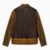 Giorgio Armani x Kith Straps Brown Leather Jacket at Discounted Price