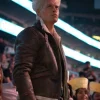 Guile In The Wild Street Fighter Cody Rhodes Brown Leather Shearling Bomber Jacket
