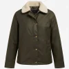 Hana Huggins TV Series Crew Girl 2026 Madison Hayden Green Shearling Collar Jacket
