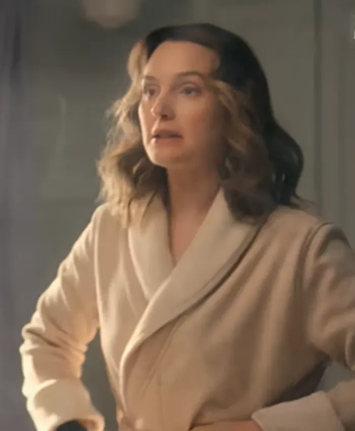 Order Hannah Brooks Movie Guarding Stars 2026 Leighton Meester Beige Wool Coat For Sale