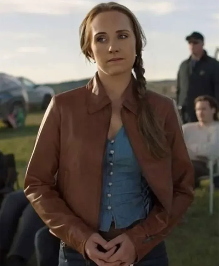 Heartland S20 Amy Fleming Brown Leather Jacket