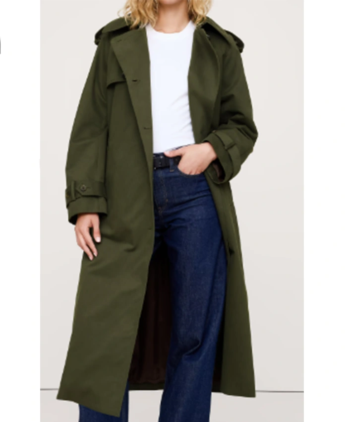 Hope Davis TV Series Line of Fire 2026 Jane Hollingsworth Green Trench Coat