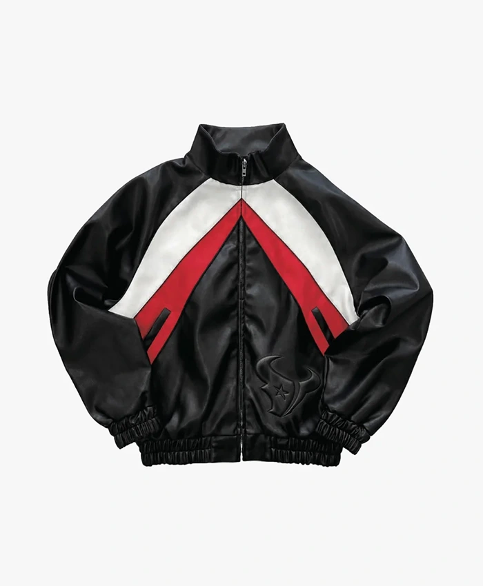 Houston Texans Kru Leather Track Jacket