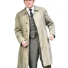 Jack O’Connell Movie Ink 2026 Larry Lamb Beige Cotton Coat Front View