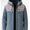 Jake Johnson Movie Wildwood 2026 Grey Hooded Wool Jacket Front