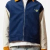 Jalen TV Series A Different World 2026 Elijah J. Roberts Blue and Beige Corduroy Jacket