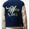 Jalen TV Series A Different World 2026 Elijah J. Roberts Blue and Beige Corduroy Jacket Back
