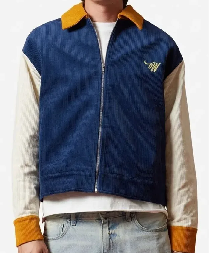 Jalen TV Series A Different World 2026 Elijah J. Roberts Blue and Beige Corduroy Jacket