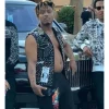 Jarad Anthony Higgins Juice Wrld Black Denim Studded Vest Buy Now