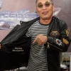 Jeff Hamilton Hajime Sorayama Black Leather Bomber Jacket Sale