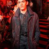 Joe Locke Milan Fashion Week 2026 Blue Denim Coat