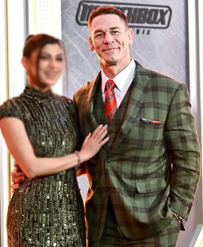 John Cena Premiere Matchbox The Movie 2026 Olive Green Plaid Suit