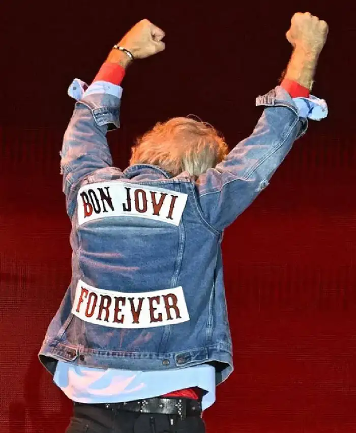 Jon Bon Jovi Wembley Stadium 2026 Blue Denim Jacket On Sale