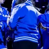 Kara Lawson Duke Women’s Basketball Blue Bomber Jacket On Sale Back View