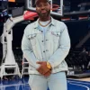 Kazeem Famuyide Madison Square Garden 2026 Light Blue Denim Trucker Jacket Front
