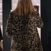 Kelly Reilly Yellowstone TV Series Season 2 Beth Dutton Cheetah Leopard Print Fur Coat Back