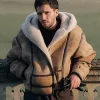 Kit Harington for Kith Winter 2026 Shearling Tan Brown Suede Leather Jacket For Sale