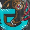 Kith & AVIREX Vancouver Grizzlies Leather Bomber Zip Up Jacket On Sale Front
