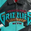 Kith & AVIREX Vancouver Grizzlies Leather Bomber Zip Up Jacket Shop now