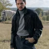 Kith x Kit Harington Winter 2026 Black Leather Fringe Jacket