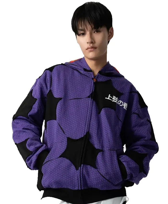 Kokushibo Demon Slayer Zip Up Hoodie for men