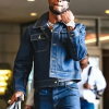 LA Rams Arriving 2026 Davante Adams Blue Denim Jacket On Sale