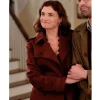 Line of Fire S01 Megan Ferguson Maroon Belted Coat