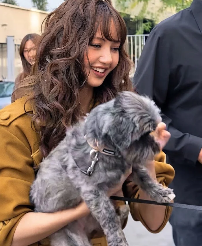 Lisa Greets Fans Outside NRJ Radio studio Mustard Cropped Jacket