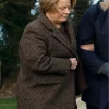 Liz Evans Movie Onwards and Sideways 2026 Brown Wool Coat