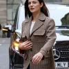 London 2026 Monica Barbaro Checkered Cotton Coat On Sale