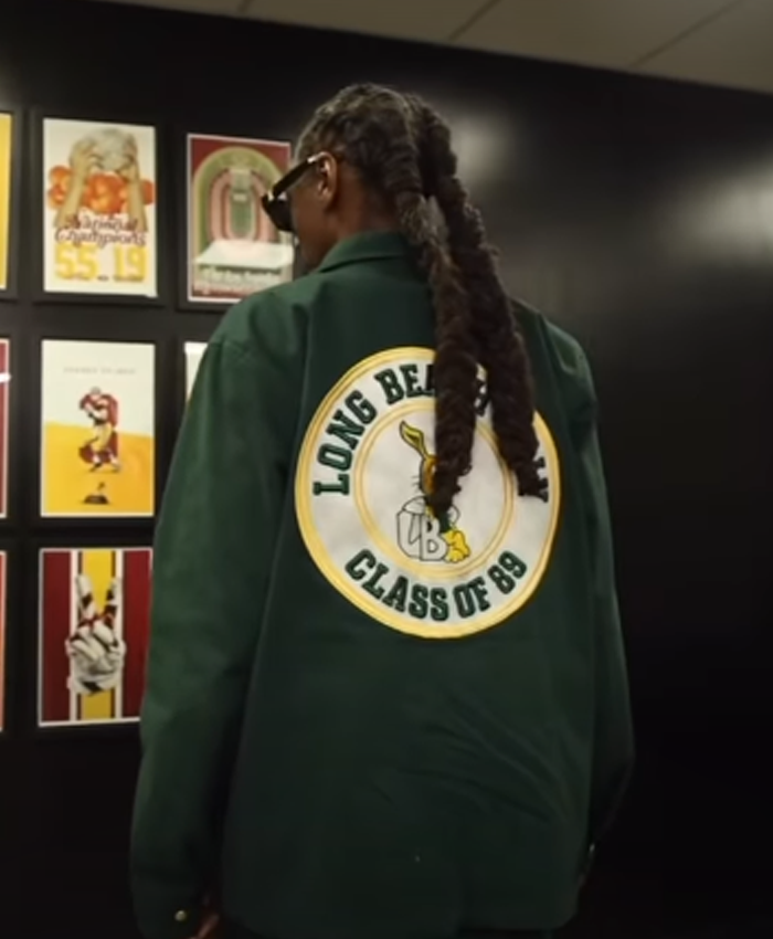Los Angeles Memorial Coliseum Snoop Dogg Long Beach Poly Class of 89 Green Cotton Jacket