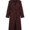 Mabel Mora TV Series Only Murders in the Building 2026 Selena Gomez Burgundy Cotton Trench Coat