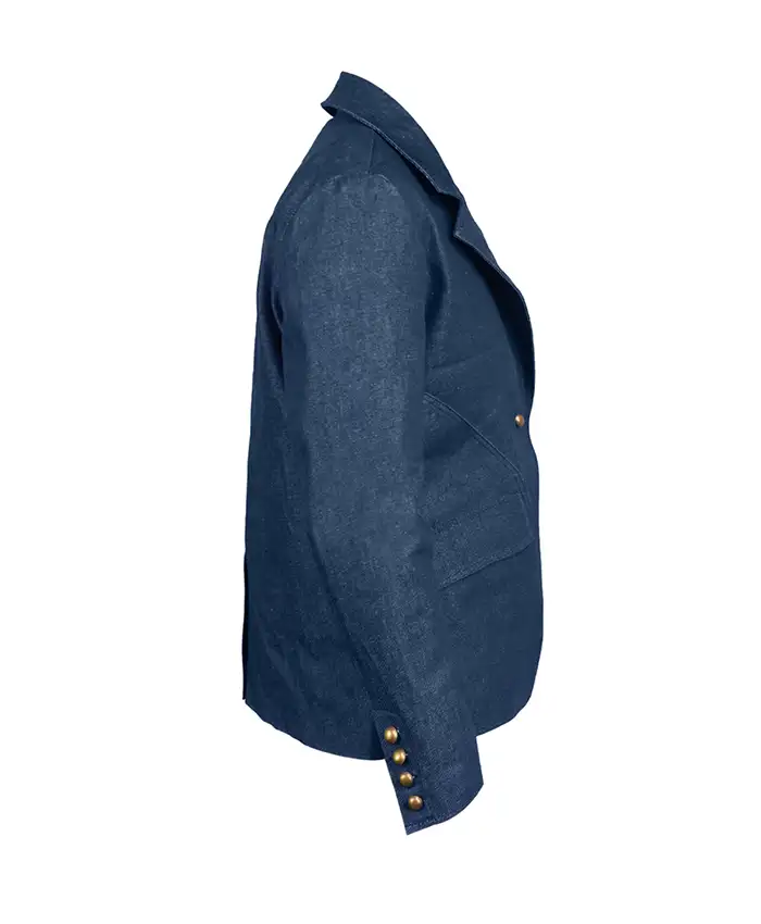 Maeve Harrigan TV Series MobLand 2026 Helen Mirren Blue Denim Blazer Shop now