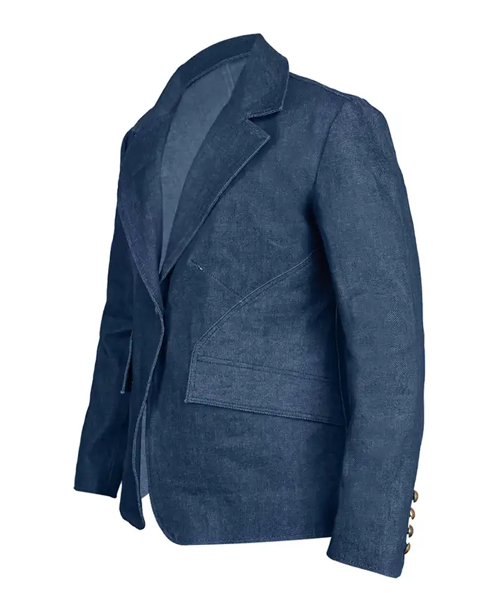 Maeve Harrigan TV Series MobLand 2026 Helen Mirren Blue Denim Blazer Side