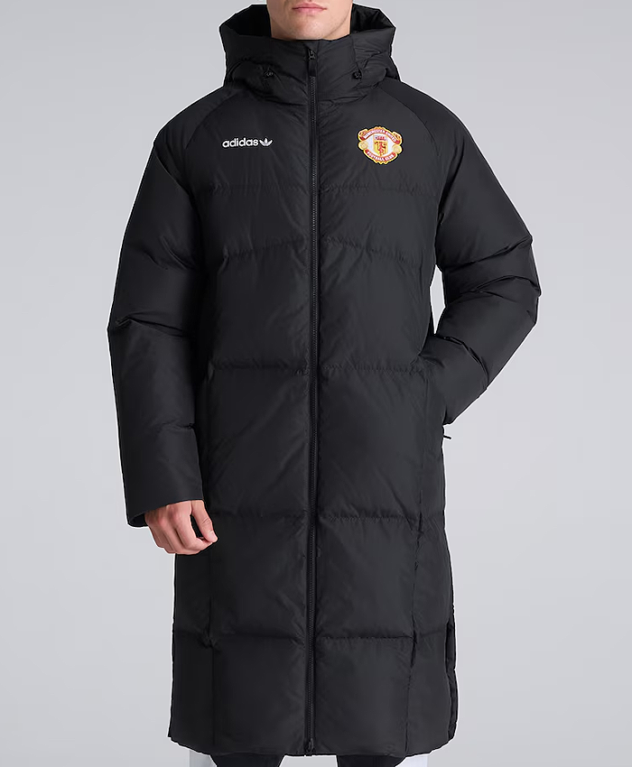 Manchester United Football Club Adidas Black Puffer Coat