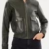 Maria Sten TV Series Neagley 2026 Frances Neagley Green Leather Jacket