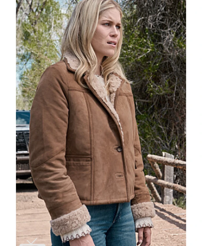 Marshals S02 Dolly Weaver Suede Shearling Jacket