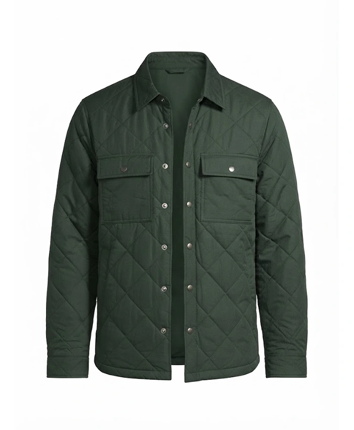 Mason James TV Series Route 187 2026 Christopher Livingston Green Quilted Jacket