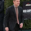 Matt Damon Movie Animals’ Premiere Red Carpet Black Pinstripe Suit