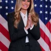 Melania Trump 2026 Pinstripe Suit